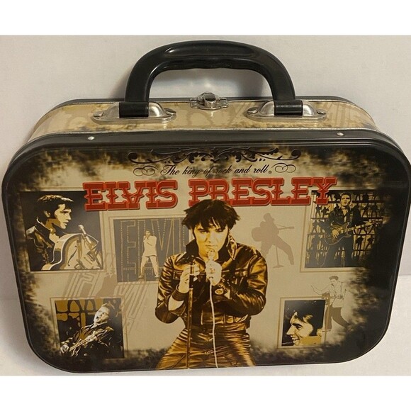 2005 Elvis Presley '68 Special Large Tin Tote Lunch Box 47170 Mint King of Rock - Picture 2 of 15
